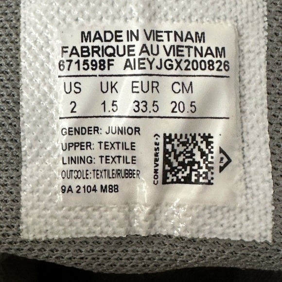 Converse All Star Chuck Taylor Dinosaurs Junior US SZ 2 Orange/Grey HighTop - Picture 2 of 13